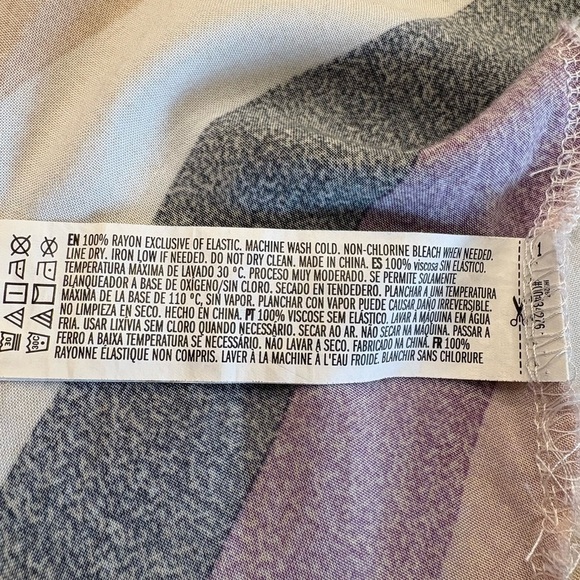 Forever 21 High Low Skirt Large Long Striped Ruffle Boho Cottagecore - Picture 6 of 11